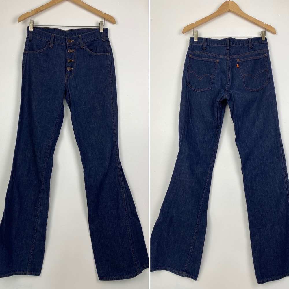 Vintage 1970s Levis Orange Tab Hi-Rise Flare Jeans
